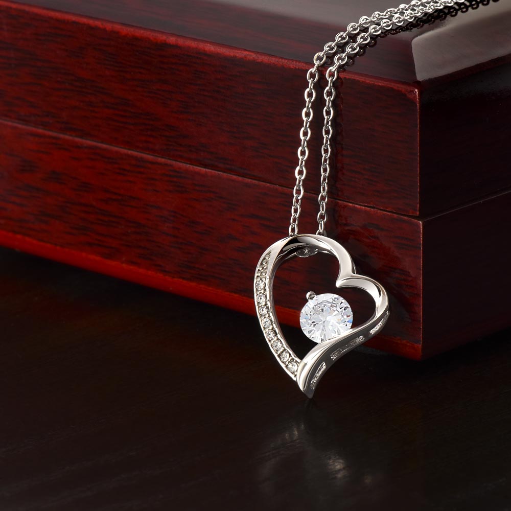 6.5mm cubic zirconia heart pendant adjustable chain 18-22 inch
