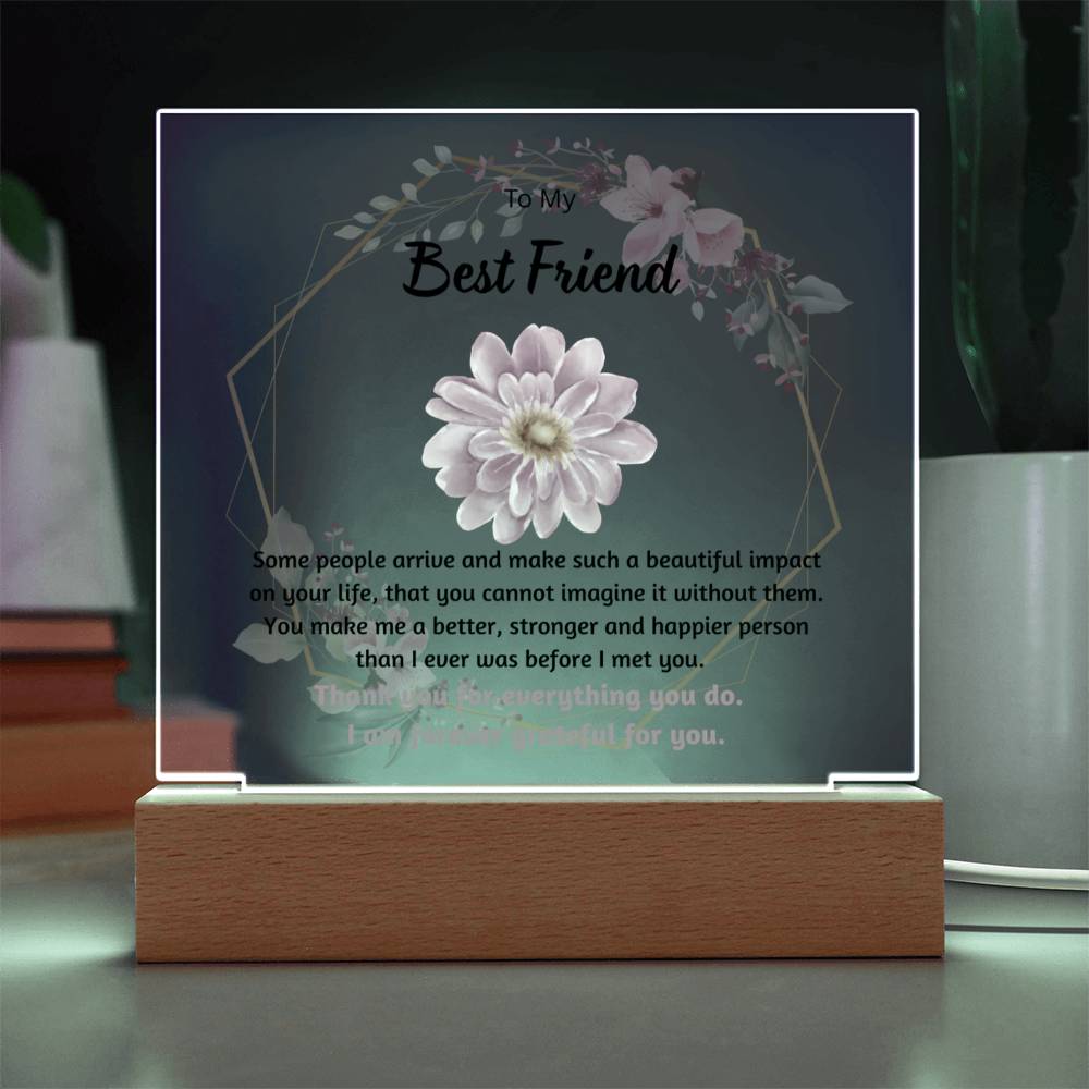 Personalized acrylic square plaque customizable 7 inch keepsake