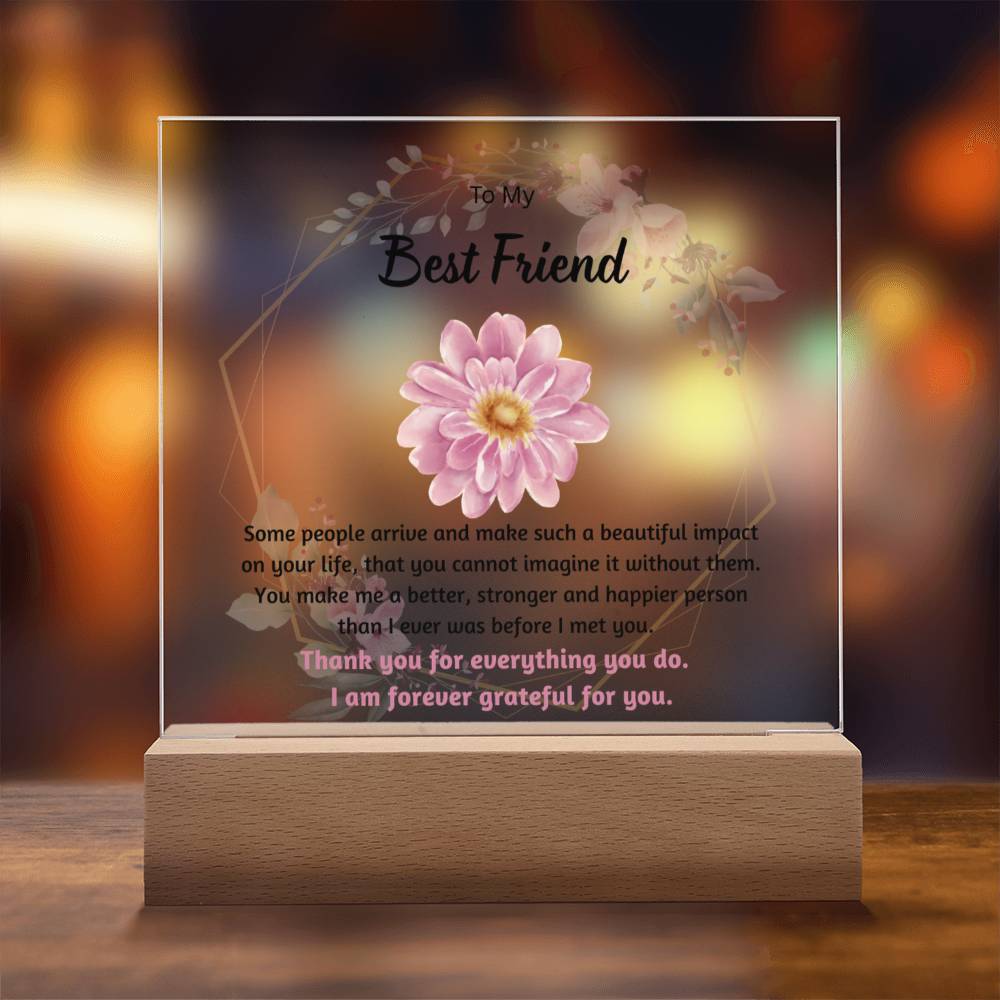 Personalized acrylic square plaque customizable 7 inch keepsake
