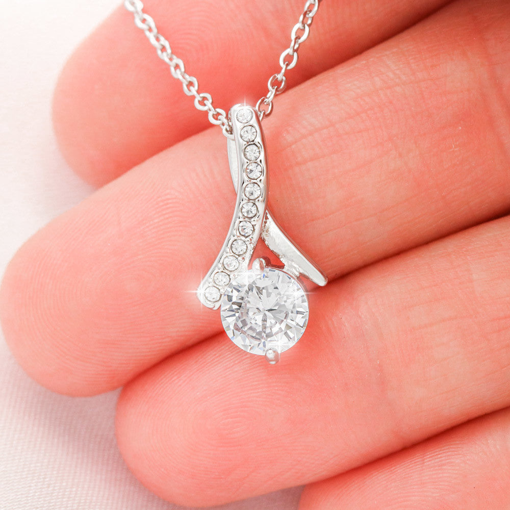 7mm cubic zirconia ribbon pendant adjustable chain 18-22 inch