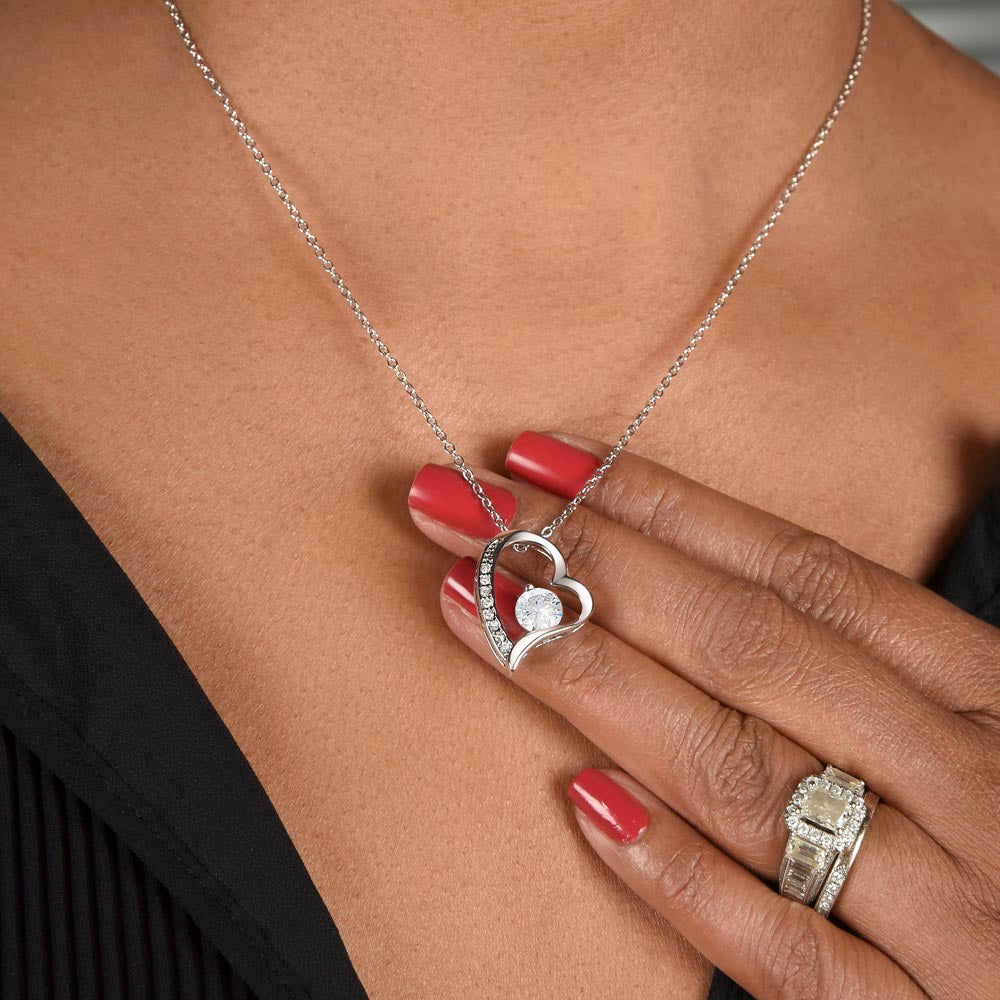 6.5mm cubic zirconia heart pendant adjustable chain 18-22 inch