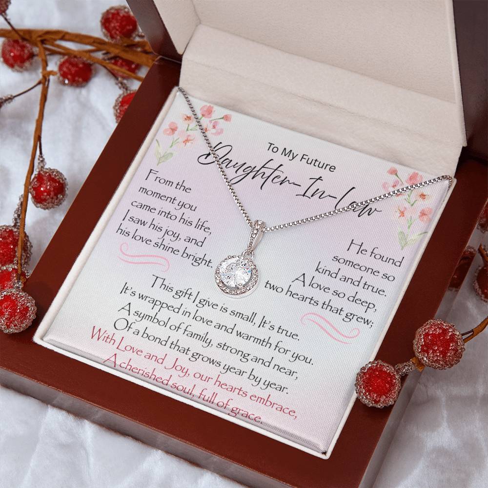 LED mahogany gift box for Eternal Hope Necklace