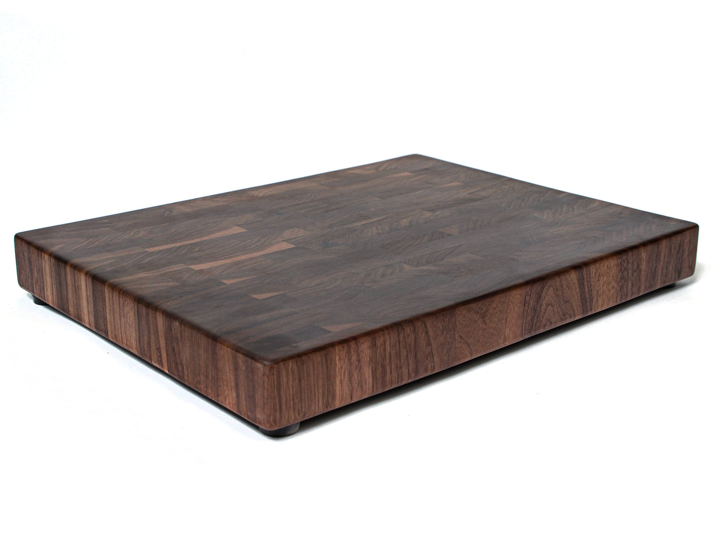 Wooden cutting board on a white background
