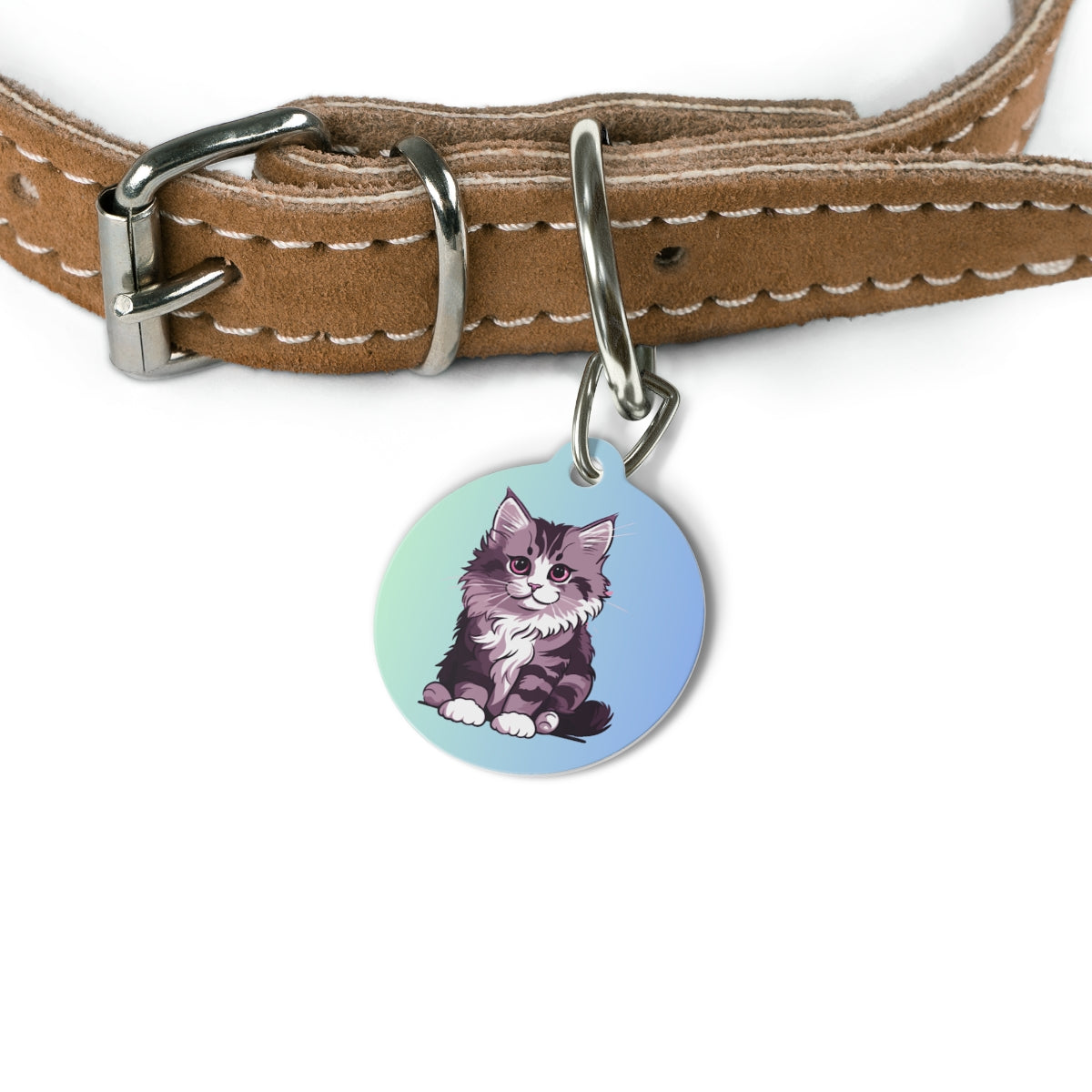 Custom pet ID tag stainless steel personalized dog cat name phone