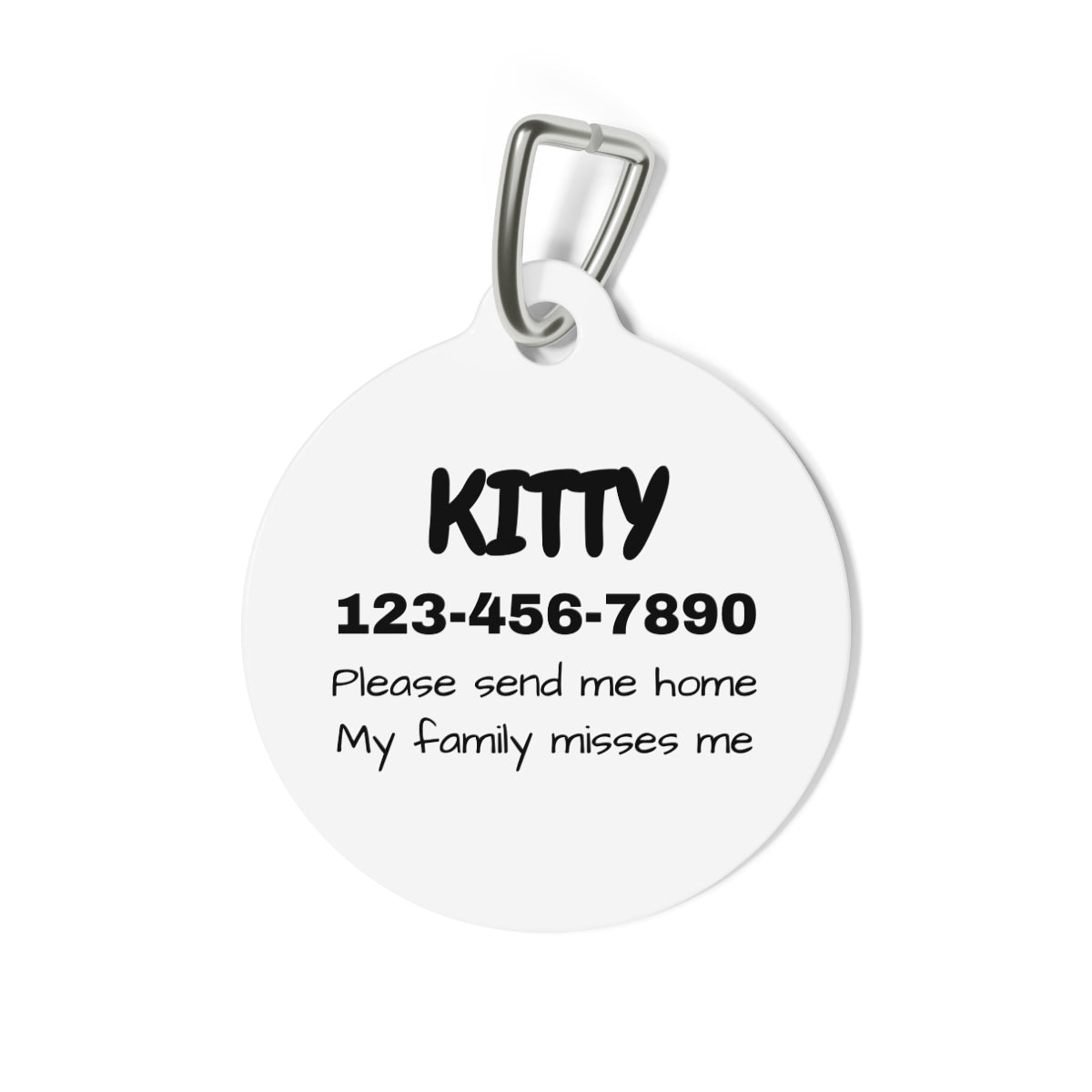 Custom pet ID tag stainless steel personalized dog cat name phone