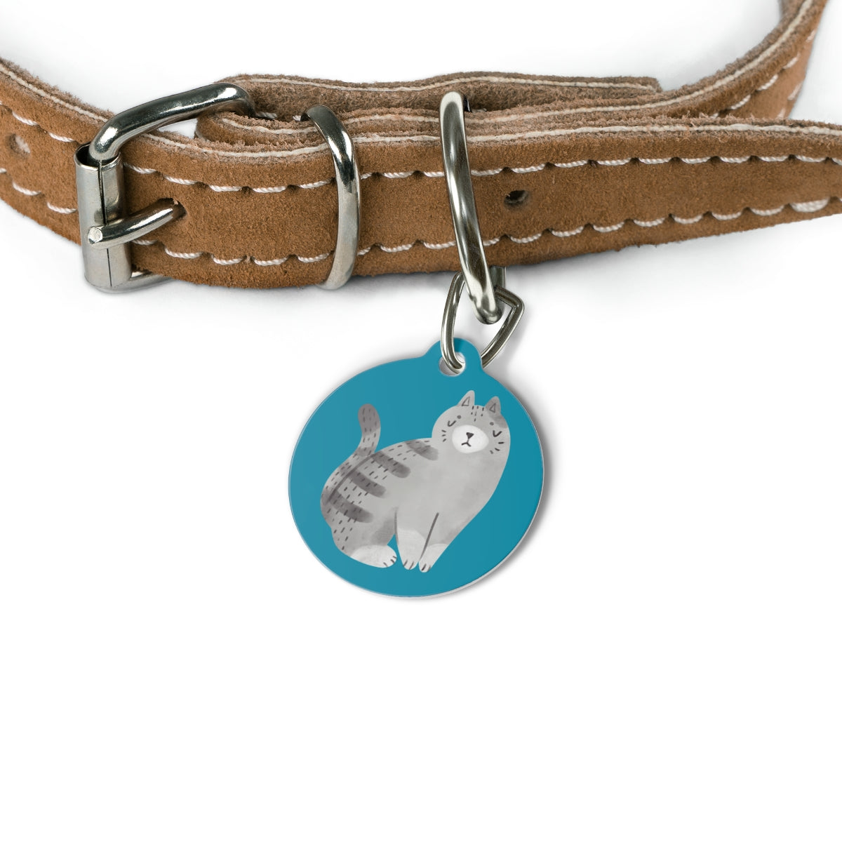 Custom pet ID tag stainless steel personalized dog cat name phone