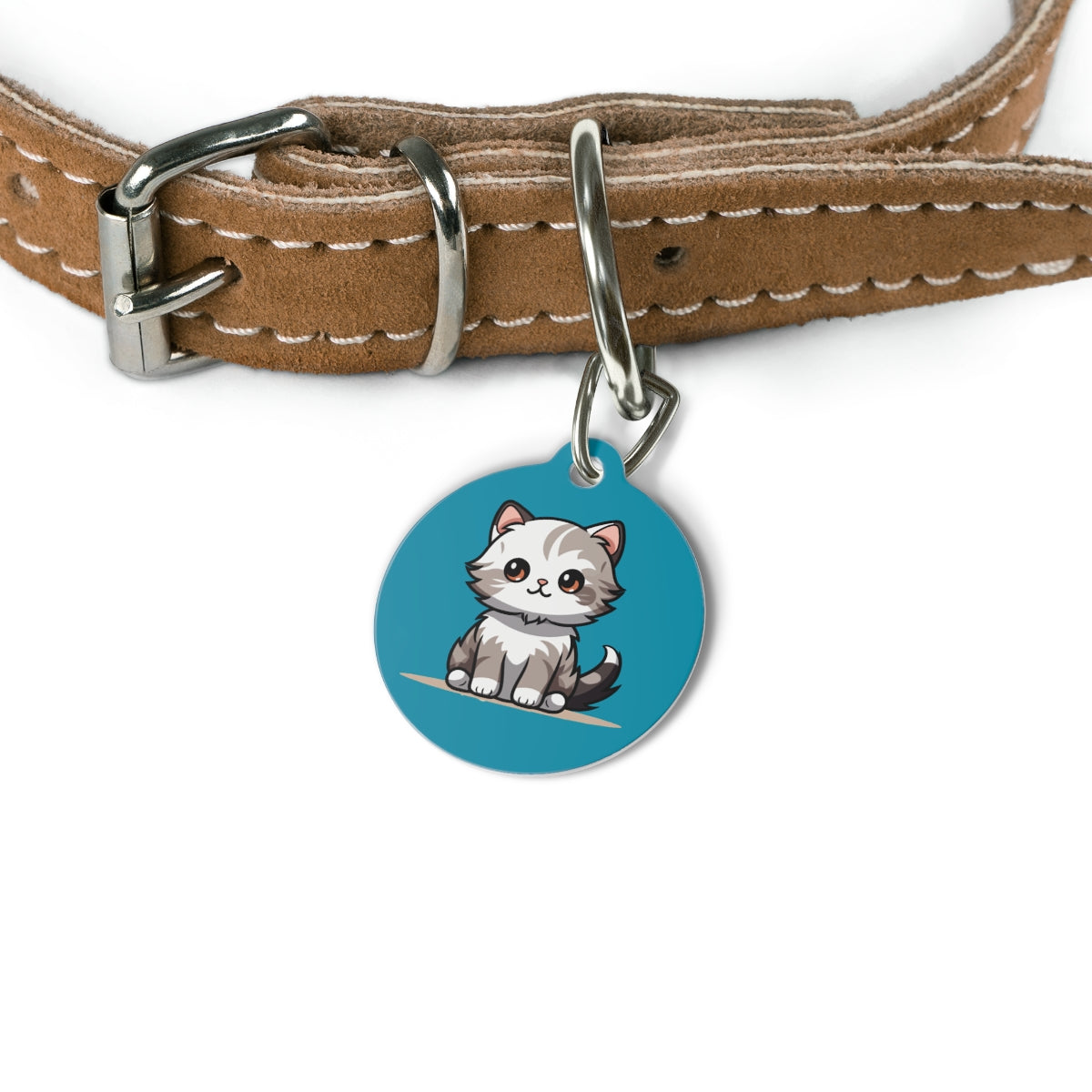 Custom pet ID tag stainless steel personalized dog cat name phone