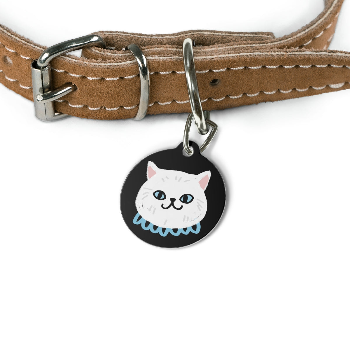 Custom pet ID tag stainless steel personalized dog cat name phone