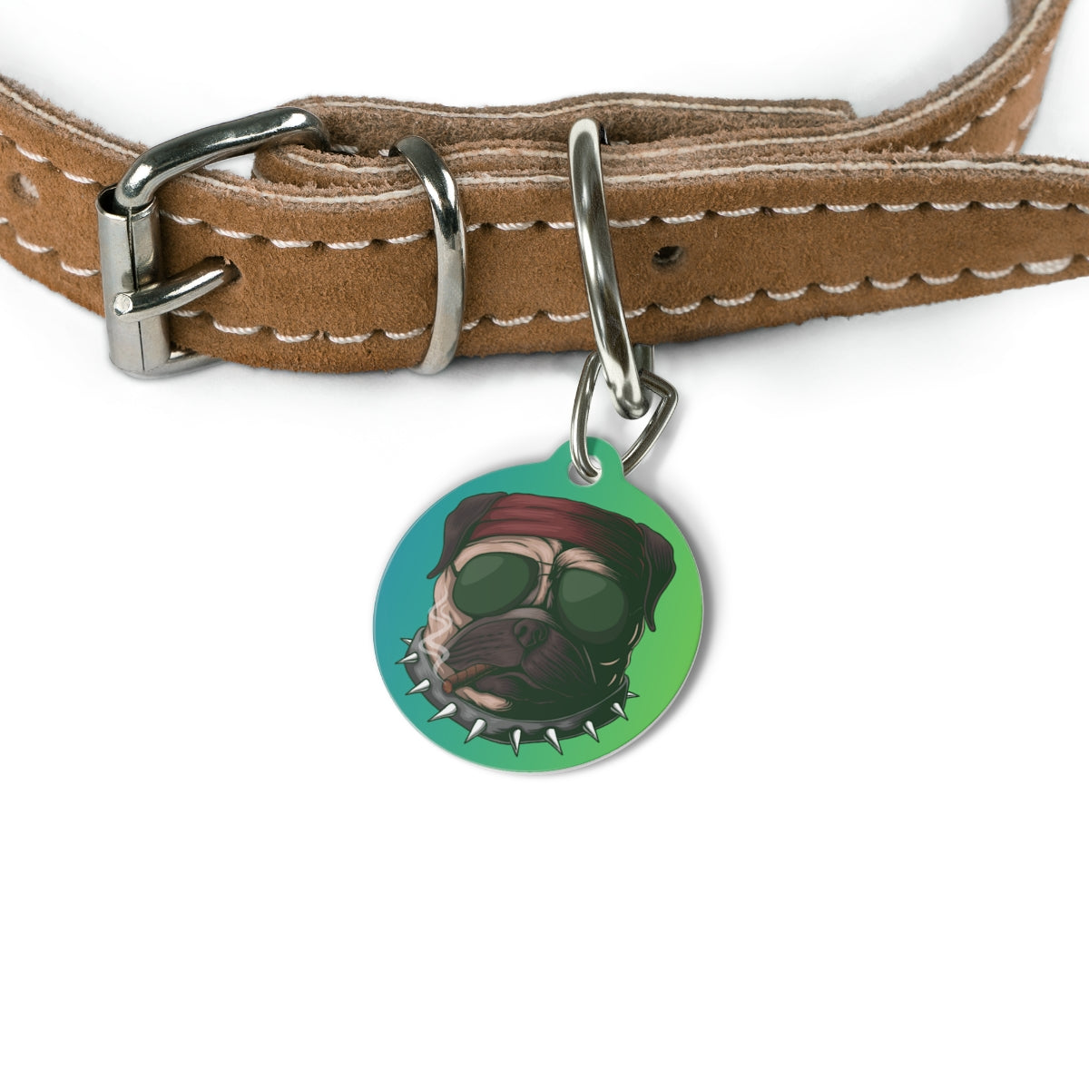 Custom pet ID tag stainless steel personalized dog cat name phone