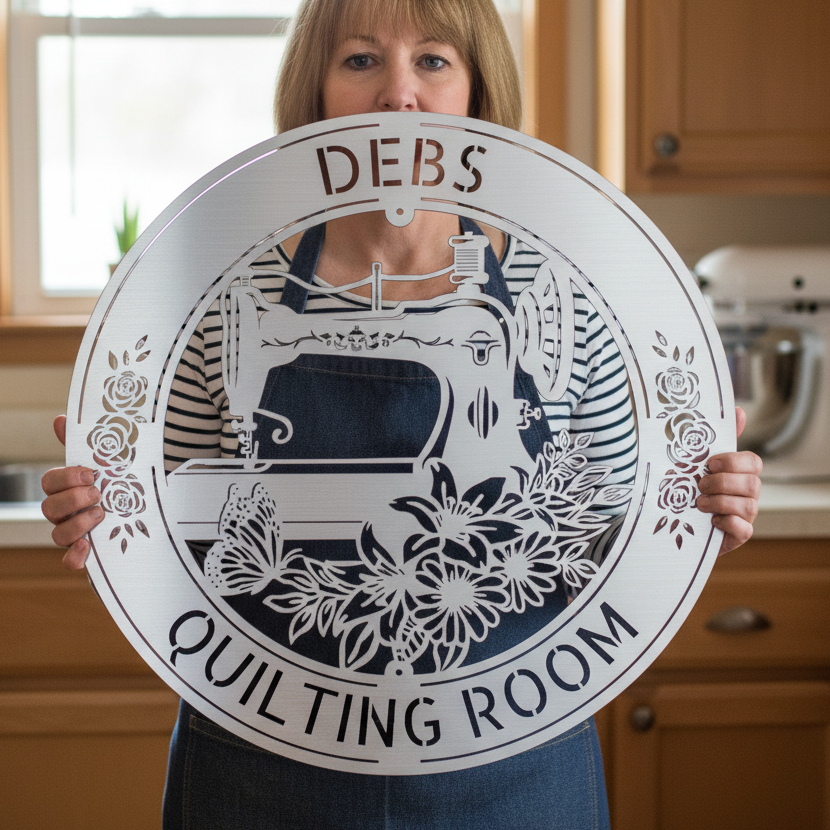 Customized Sewing Metal Sign for Their Quilting Room | Custom Wall Décor