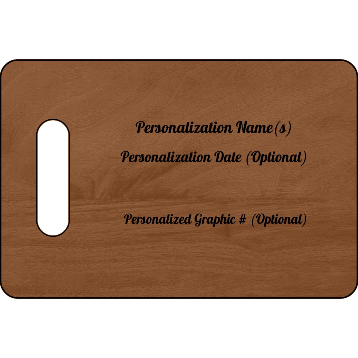 Personalized engraved wooden cutting board custom laser design