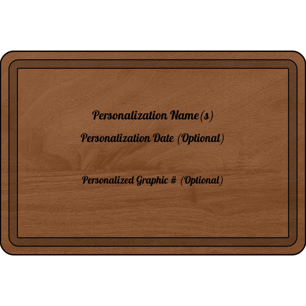 Personalized engraved wooden cutting board custom laser design