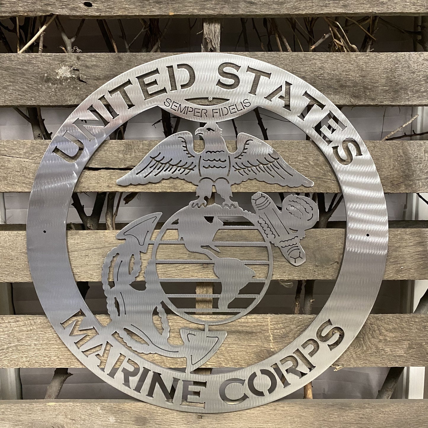 United States Marines Metal Wall Art Logo | Premium USMC Decor