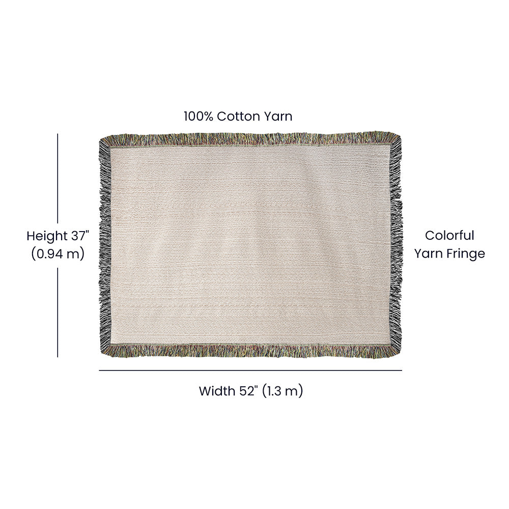 Personalized heirloom woven photo blanket sizes
