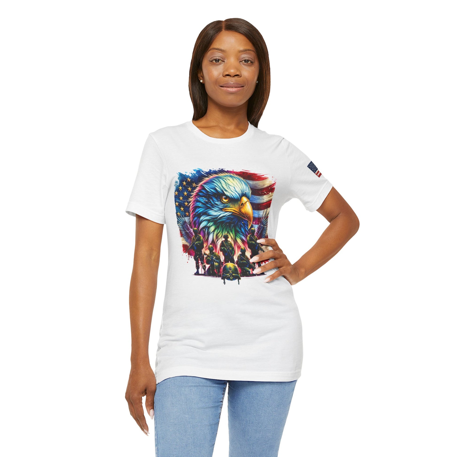Patriotic eagle t-shirt soft cotton