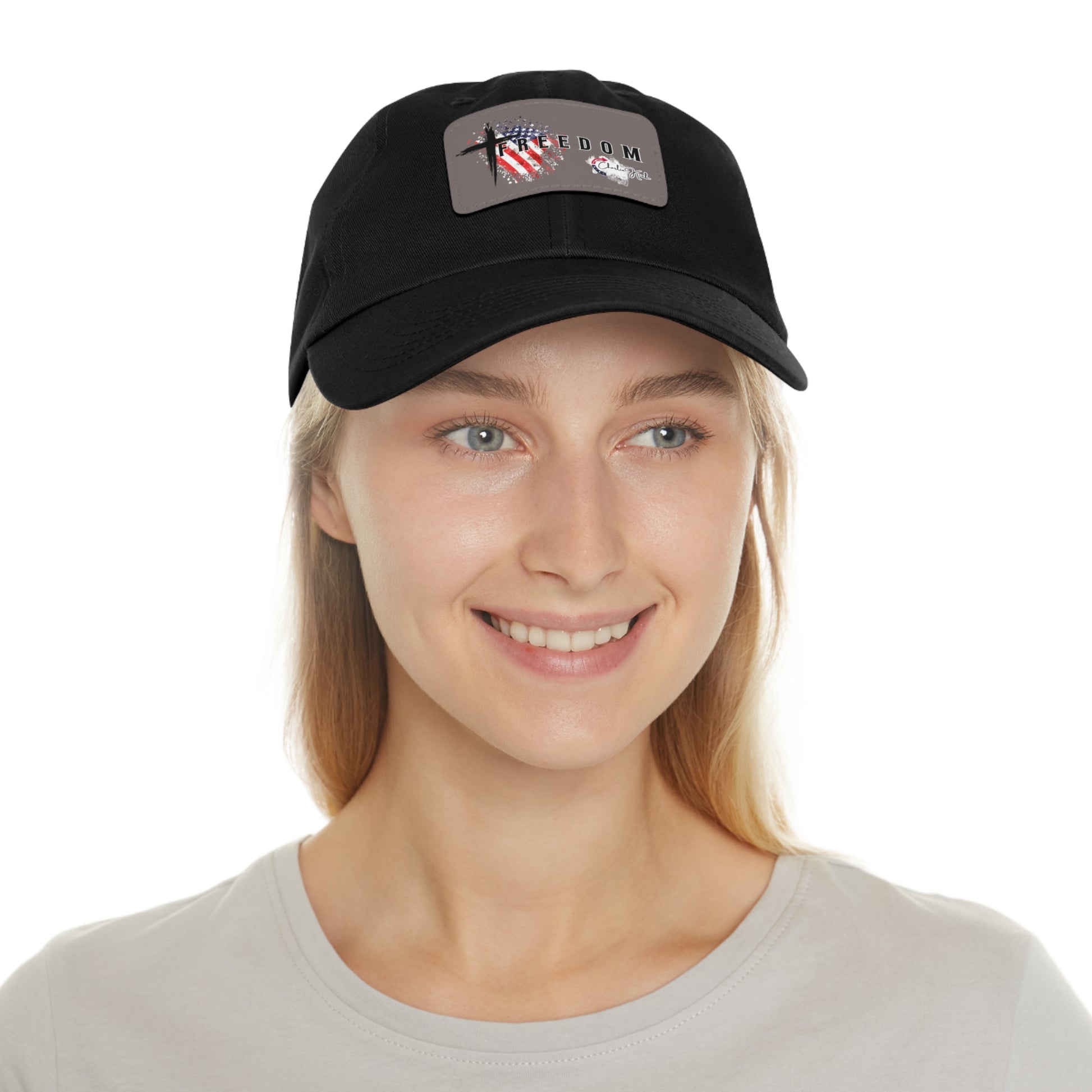 Black cap with a Freedom Turning Point Charlie Kirk Patch