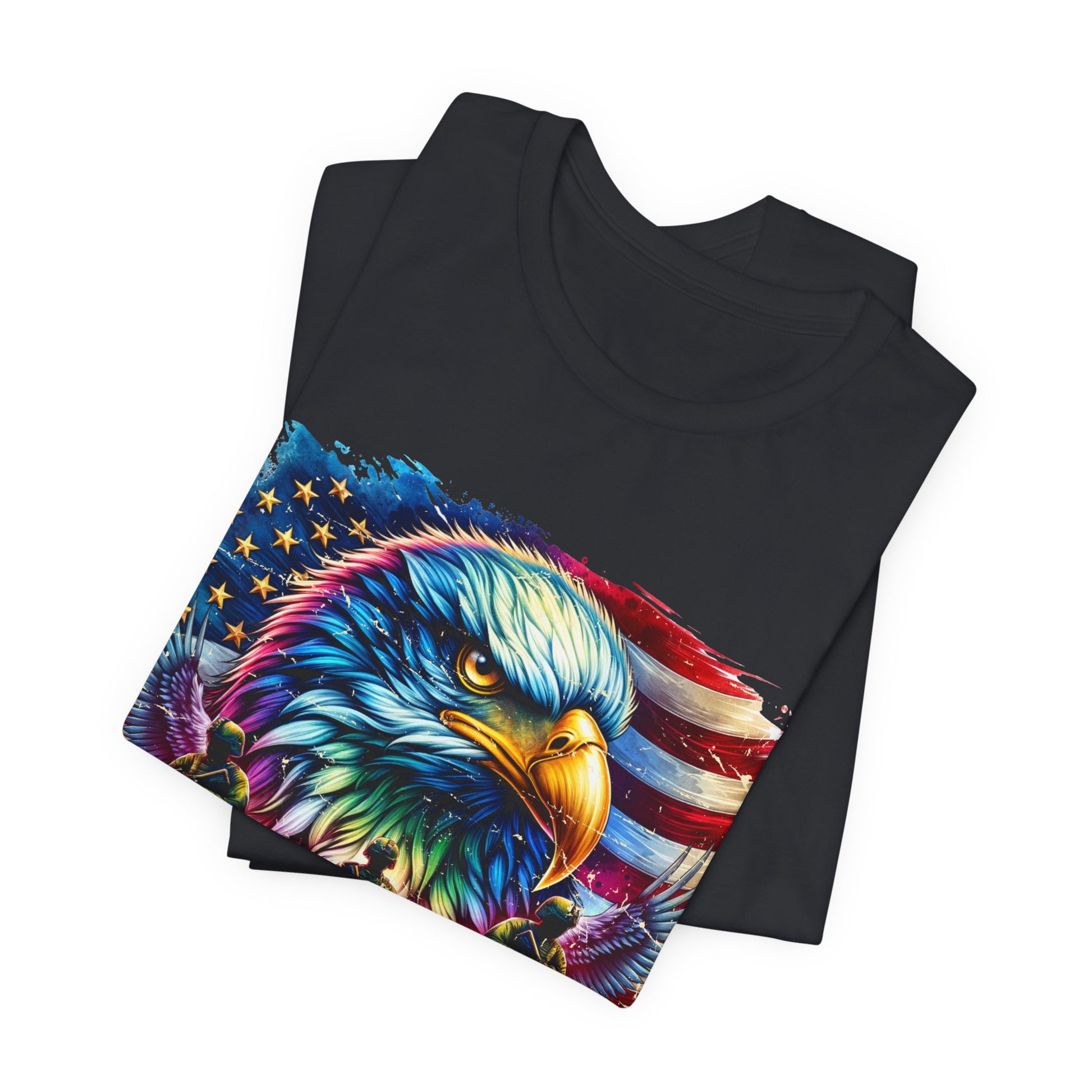 USA pride eagle graphic tee front