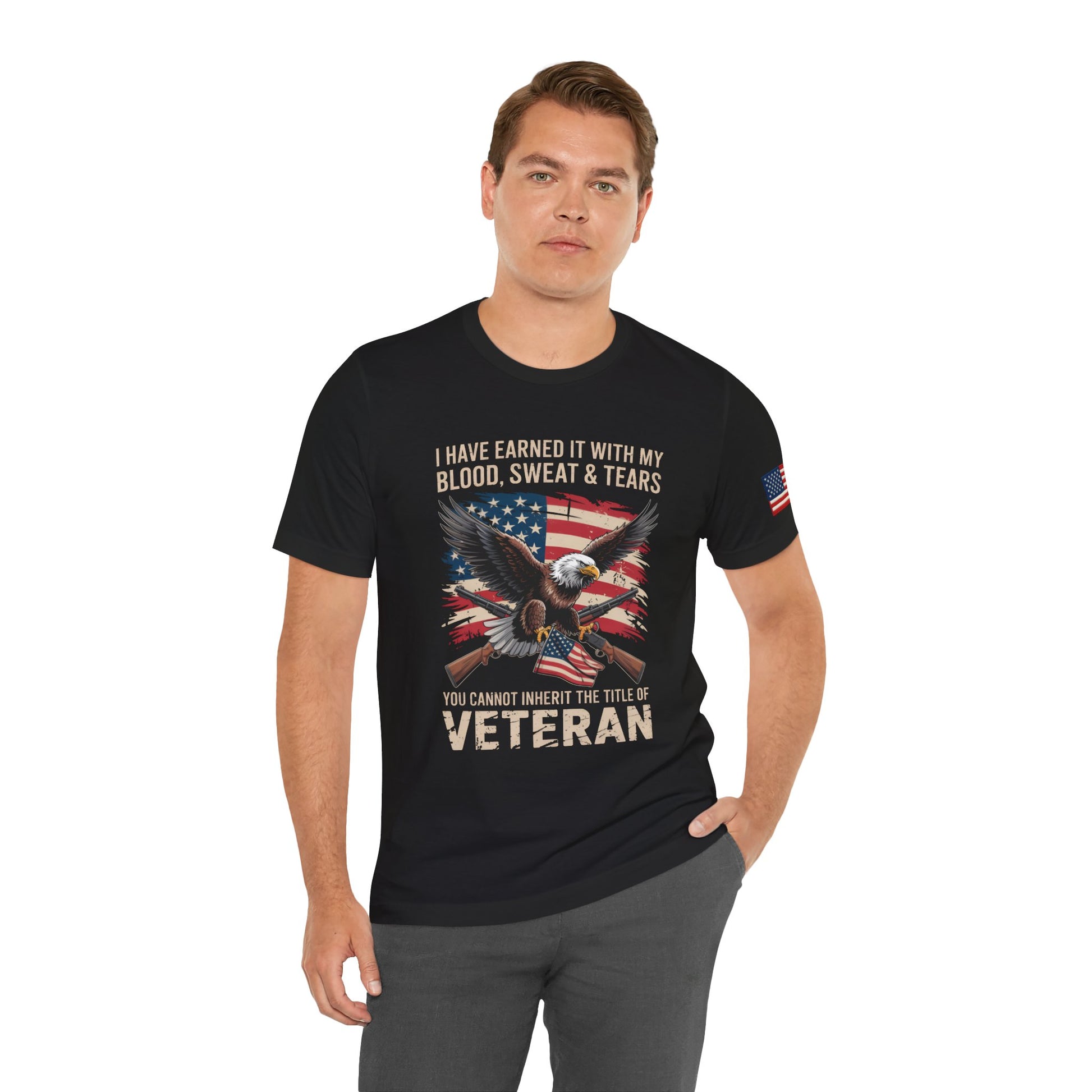 You cannot inherit the title of veteran tee  Black