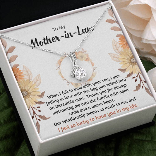 Alluring Beauty Necklace gift for mother-in-law 14k plated stainless steel
