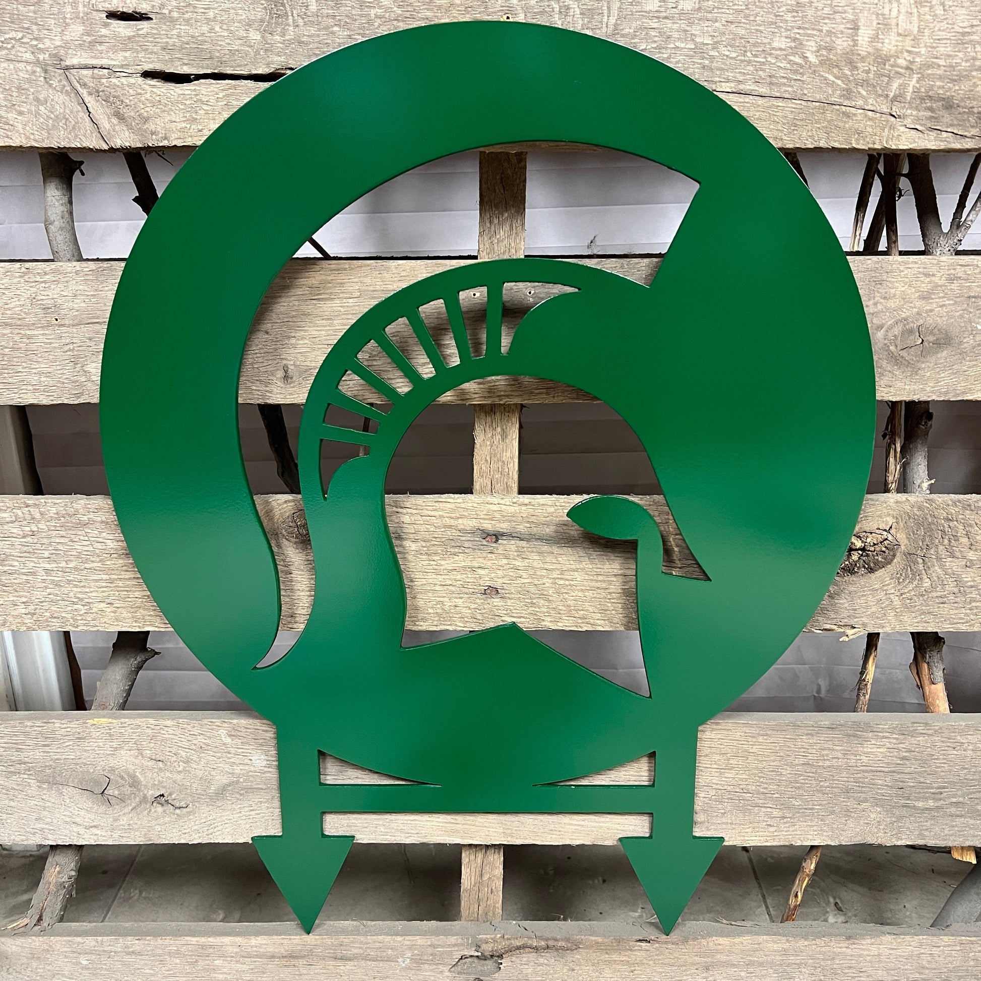 Spartan Green Yard Art
