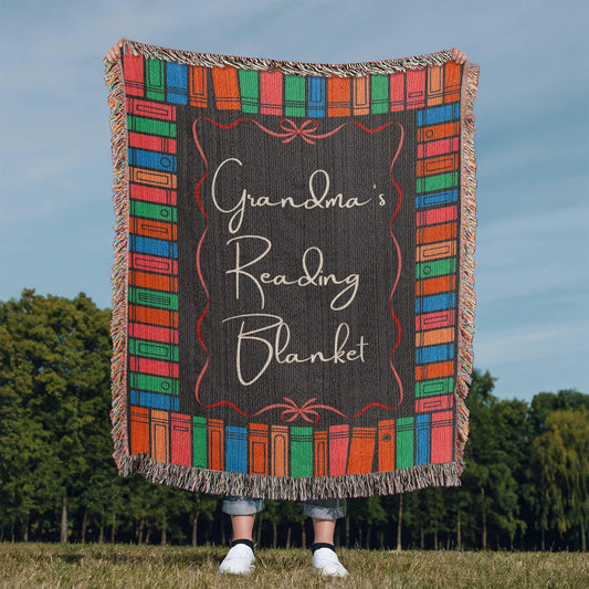 Personalized reading blanket heirloom woven artwork cozy throw