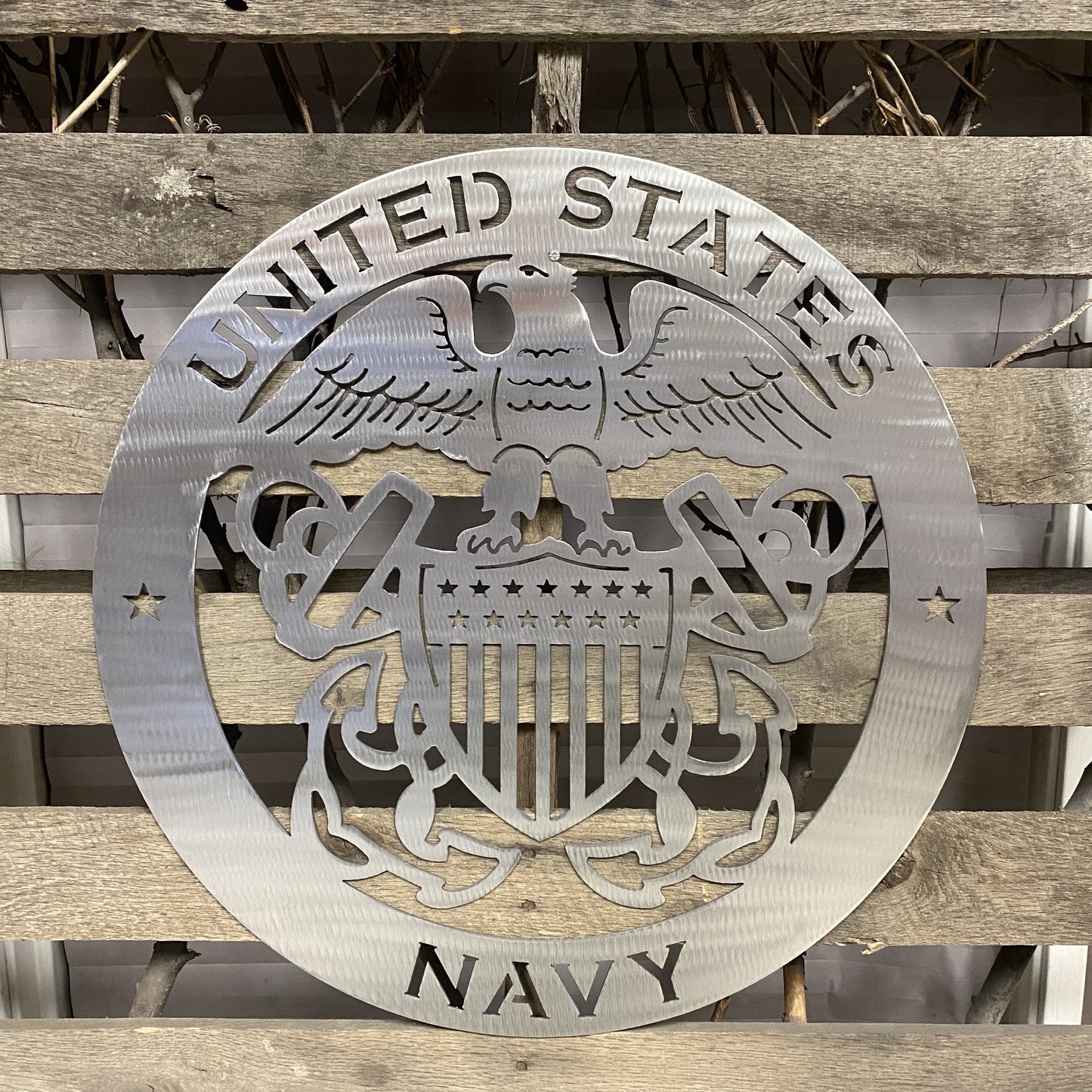 United States Navy Metal Wall Art Logo | Premium USN Decor