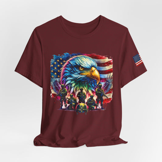 USA pride eagle graphic tee front
