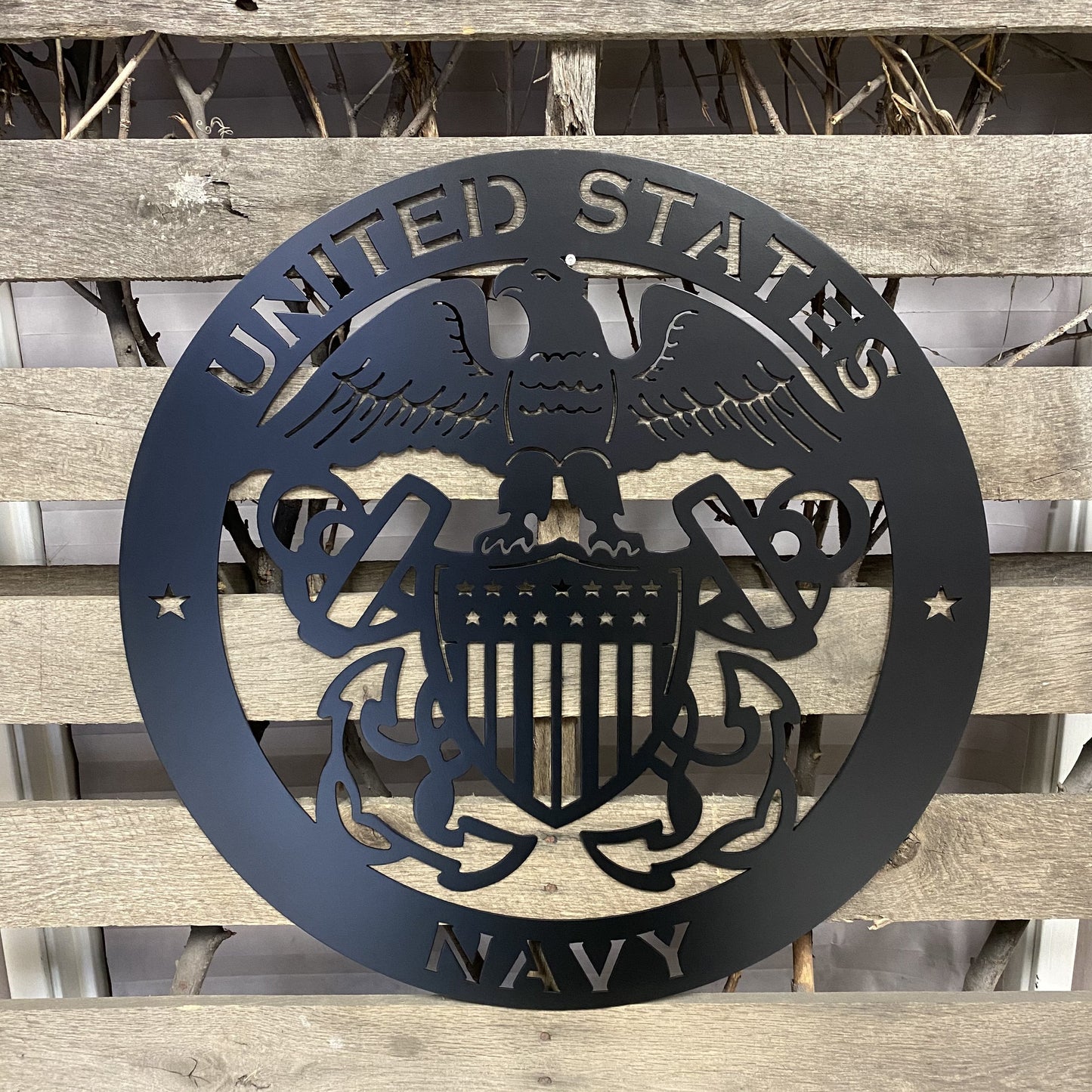 United States Navy Metal Wall Art Logo | Premium USN Decor