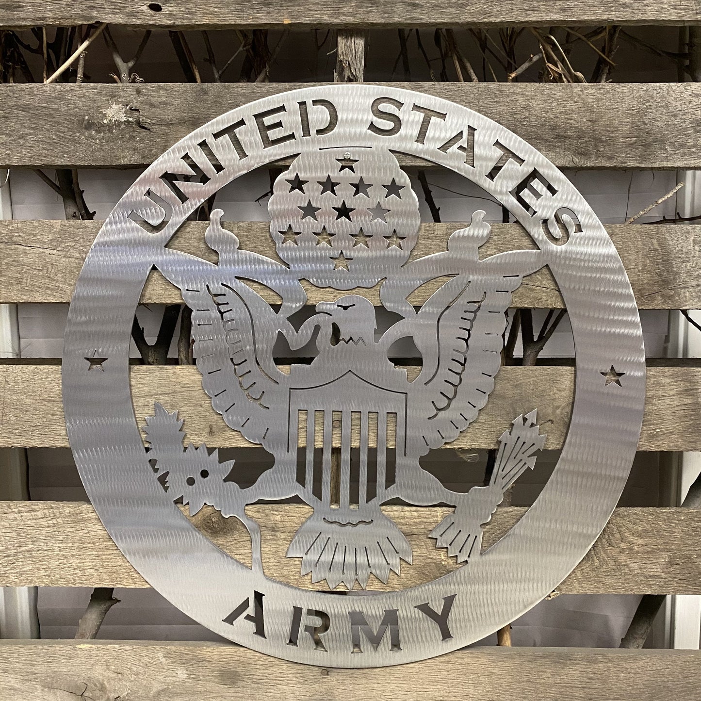 United States Army Metal Wall Art Logo | Premium Military Decor