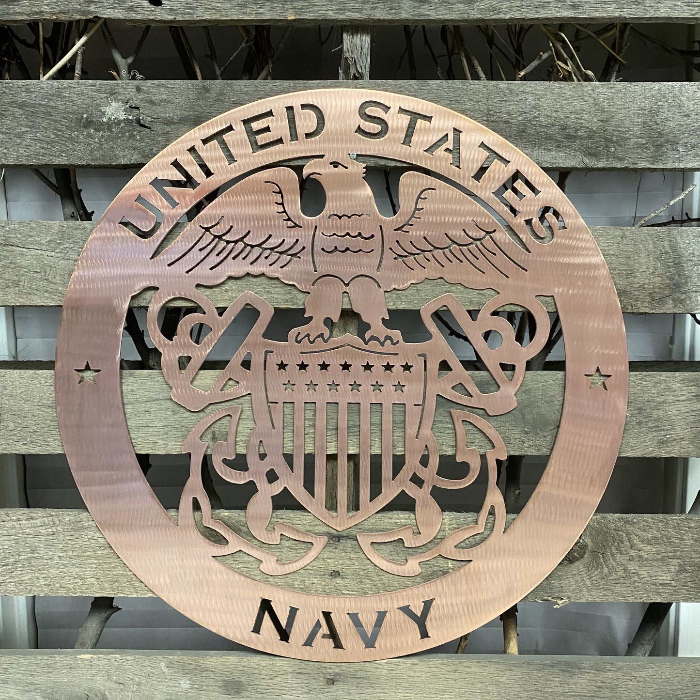 United States Navy Metal Wall Art Logo | Premium USN Decor