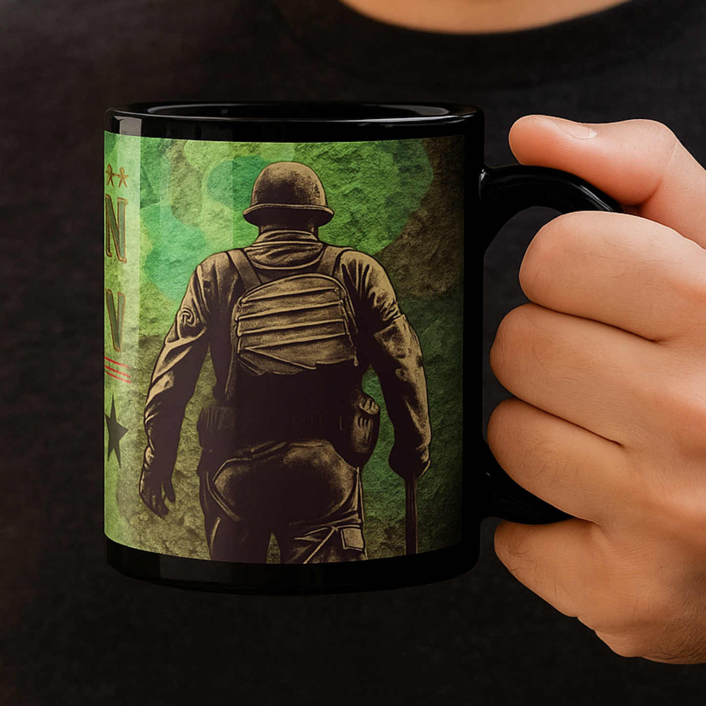 Proud Veteran of the US Army – 11 or 15 oz Black Mug | Military Tribute Mug