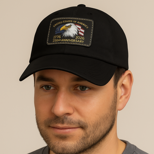 250th Anniversary Leather Patch Hat – Adjustable Chino-Twill Dad Cap