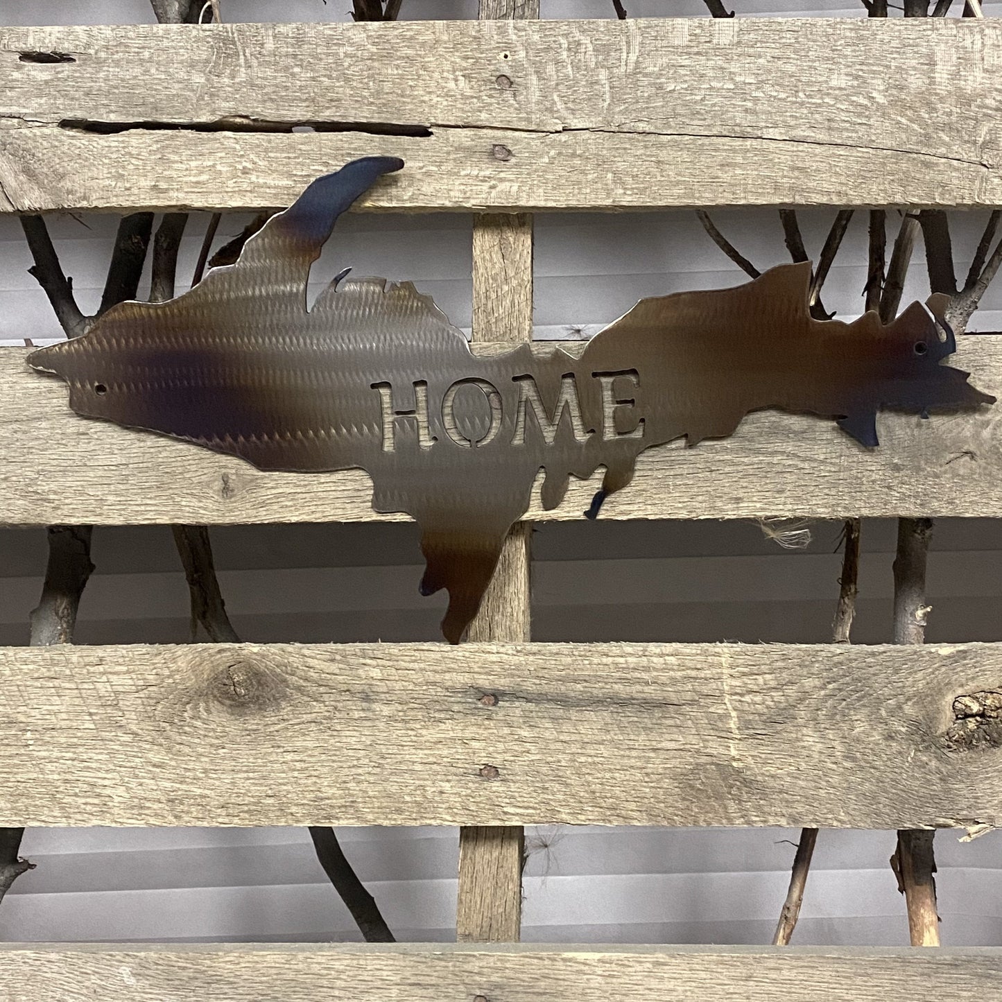Michigan Upper Peninsula Metal Wall Art | Yooper‑Steel State Decor