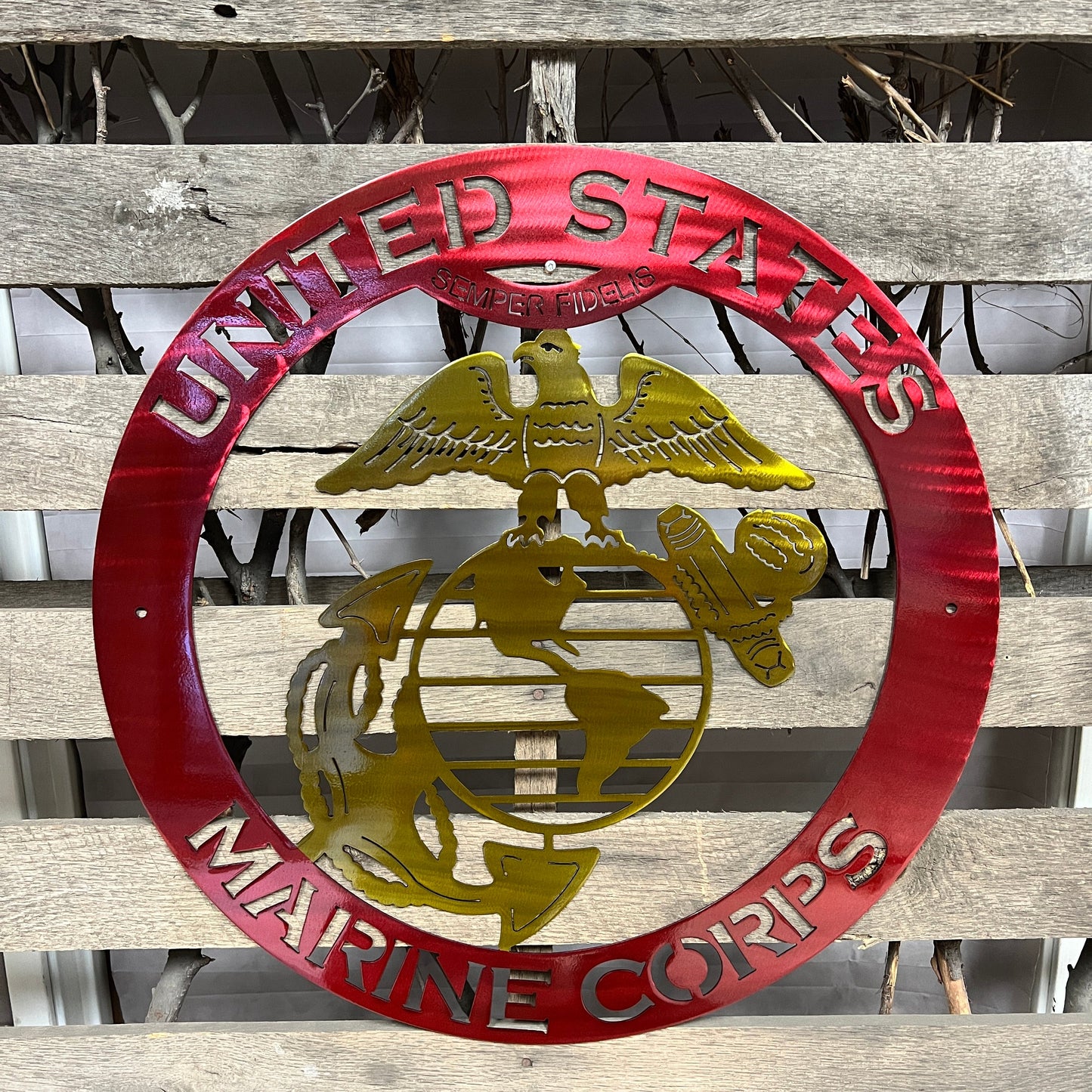 United States Marines Metal Wall Art Logo | Premium USMC Decor