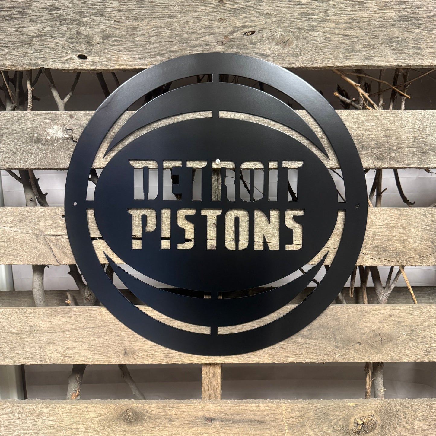 Detroit Pistons Logo Metal Wall Art | Premium Fan Steel Décor