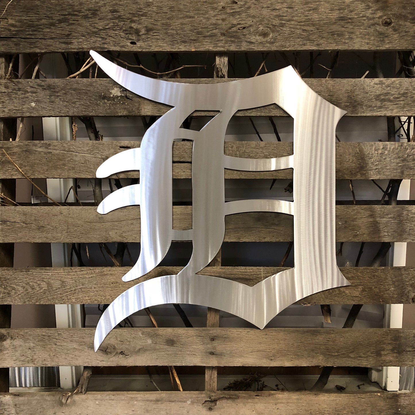 Silver Old English D  Detroit Tigers