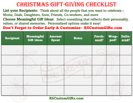 FREE Christmas Gift-Giving Checklist