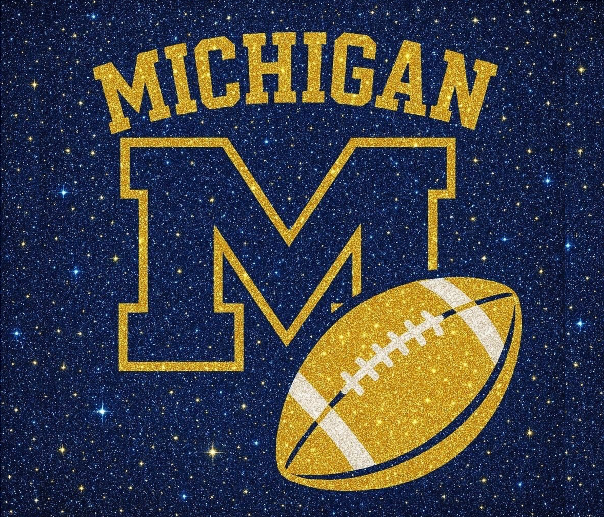 U of M Michigan Wolverines Football Tumbler 20 oz Wrap