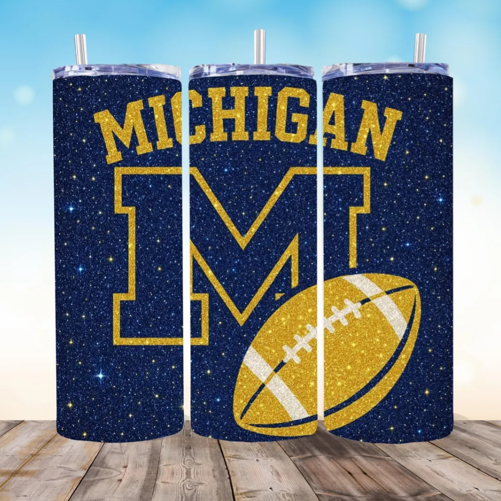 U of M Michigan Wolverines Football Tumbler 20 oz
