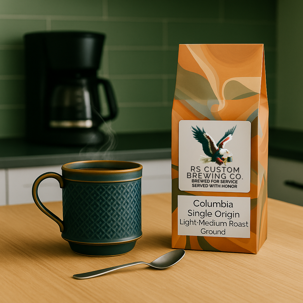 Colombia Single Origin Coffee (Light-Medium Roast) - RS Custom Brewing Co.