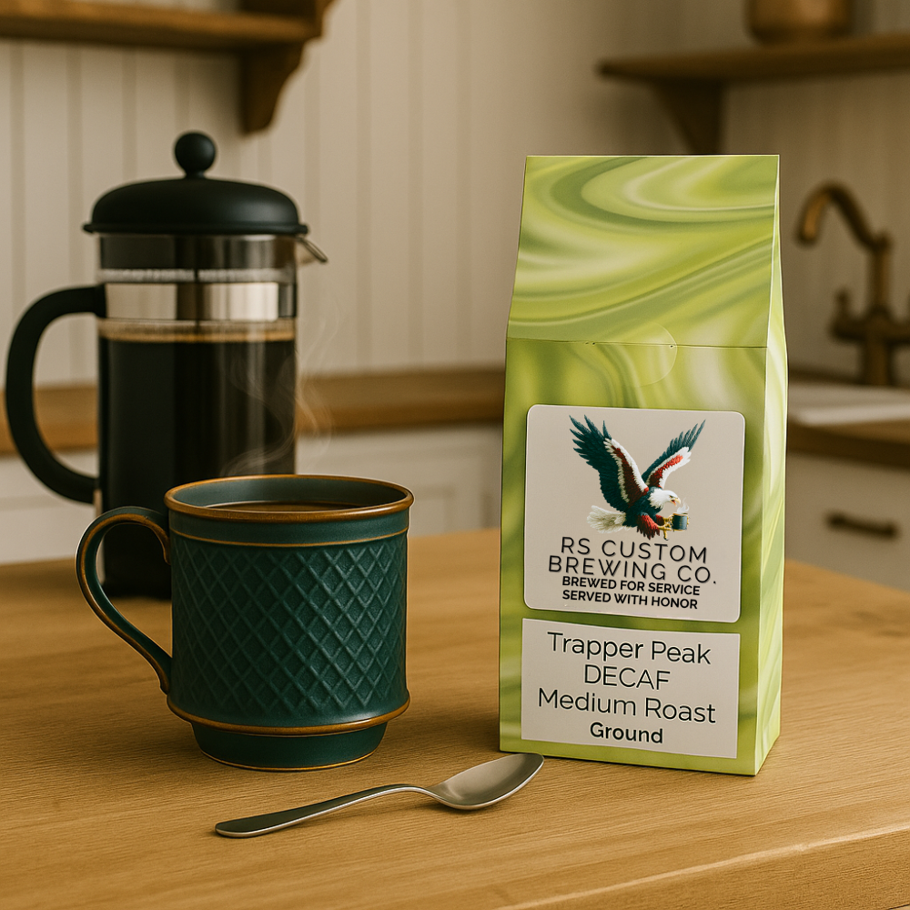 Trapper Peak DECAF Coffee Blend (Medium Roast) - RS Custom Brewing Co.