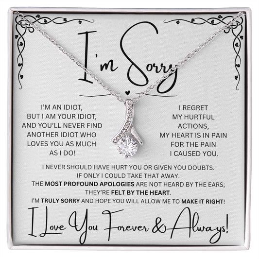 I'm Sorry Alluring Beauty Necklace in Two-Toned Box