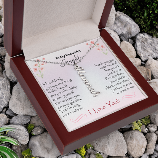 Custom name necklace gift for daughter