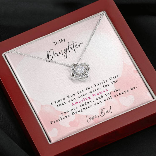 LED mahogany gift box light for daughter necklace
