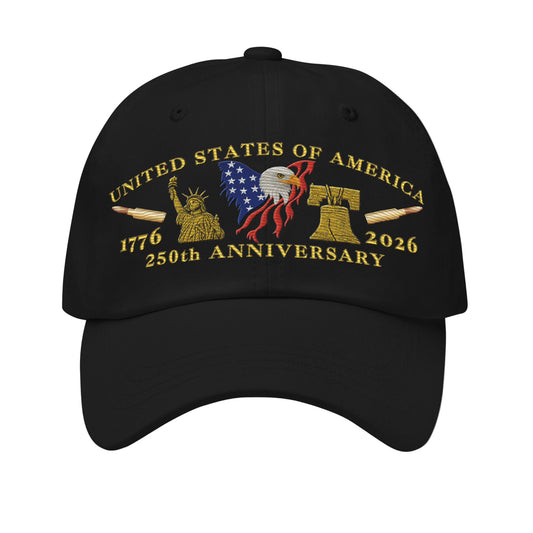 250th Anniversary Patriotic Hat - Black