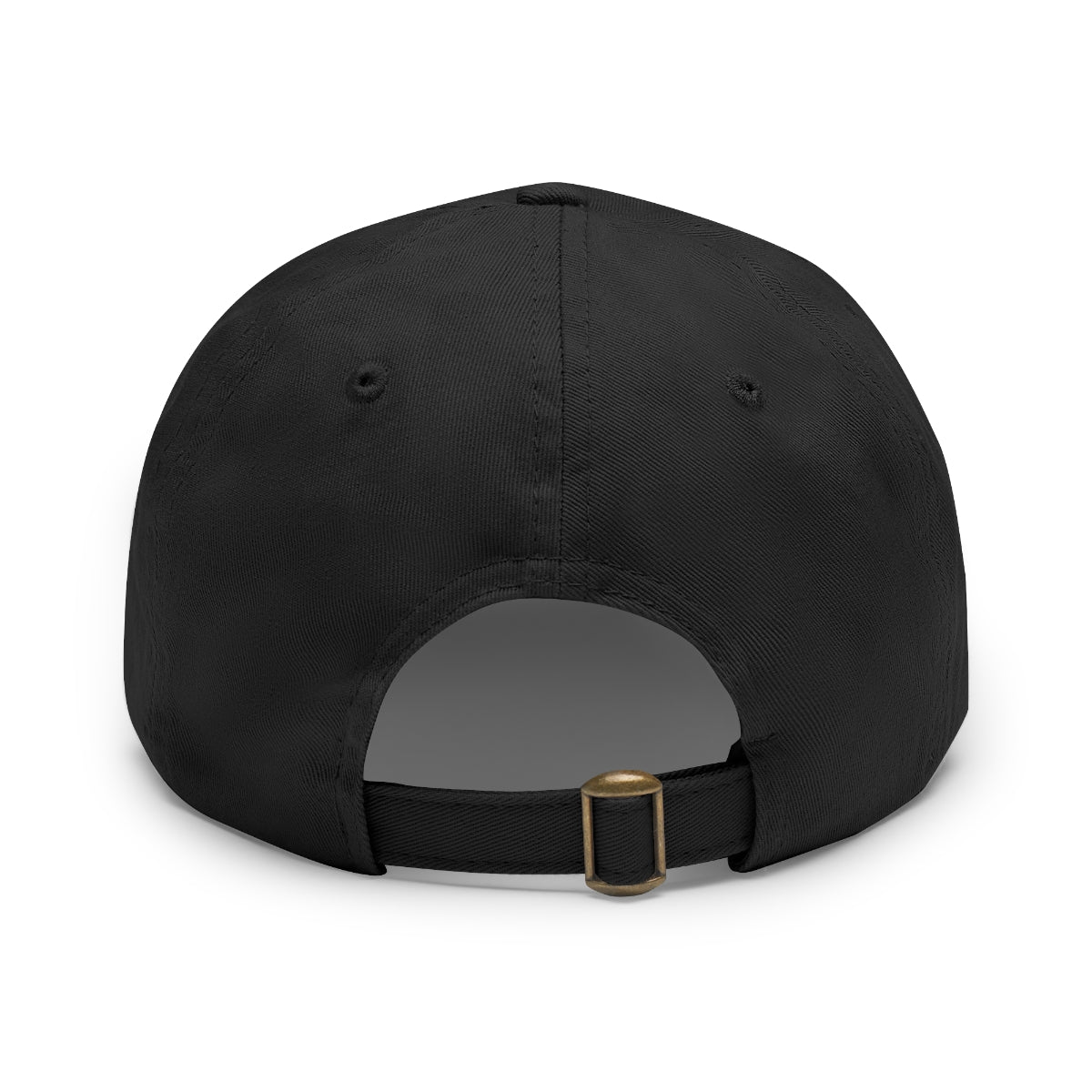 Black cap with a gold buckle