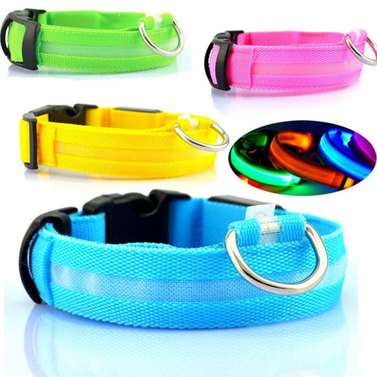 USB Rechargeable   LED Dog Collar – Light‑Up Safety Collar for Pets Night Visibility
