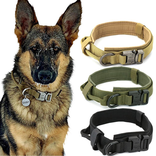 Durable Military Tactical Dog Collar – Heavy Duty / Adjustable K9 Gear
