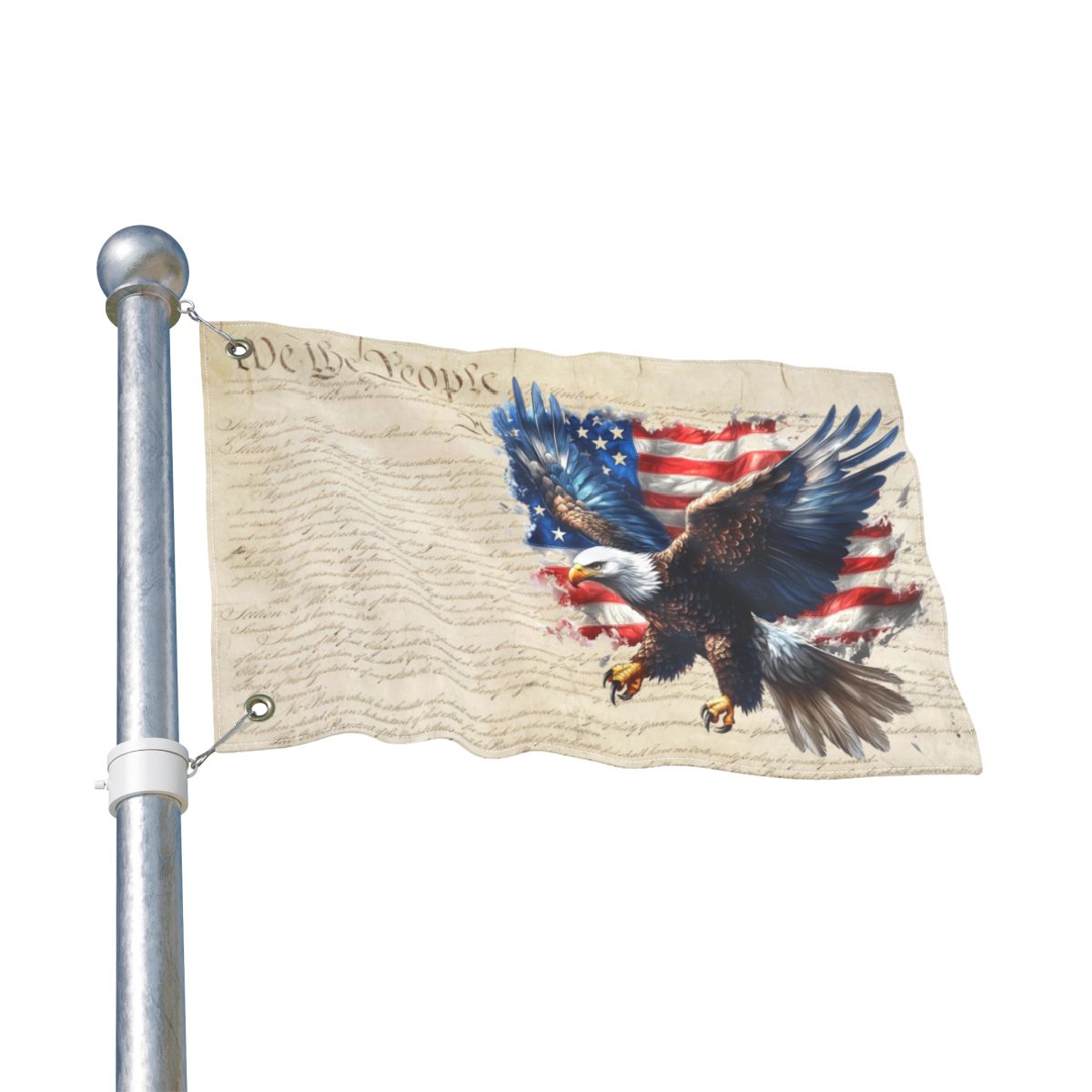 Patriotic We the People garden flag outdoor Front on the Flag Pole