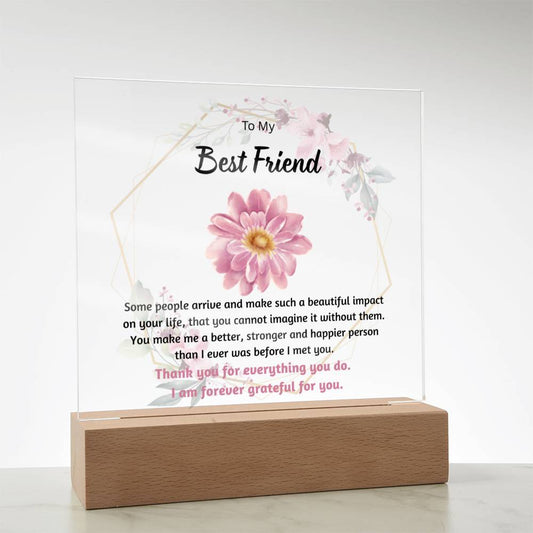 Personalized acrylic square plaque customizable 7 inch keepsake
